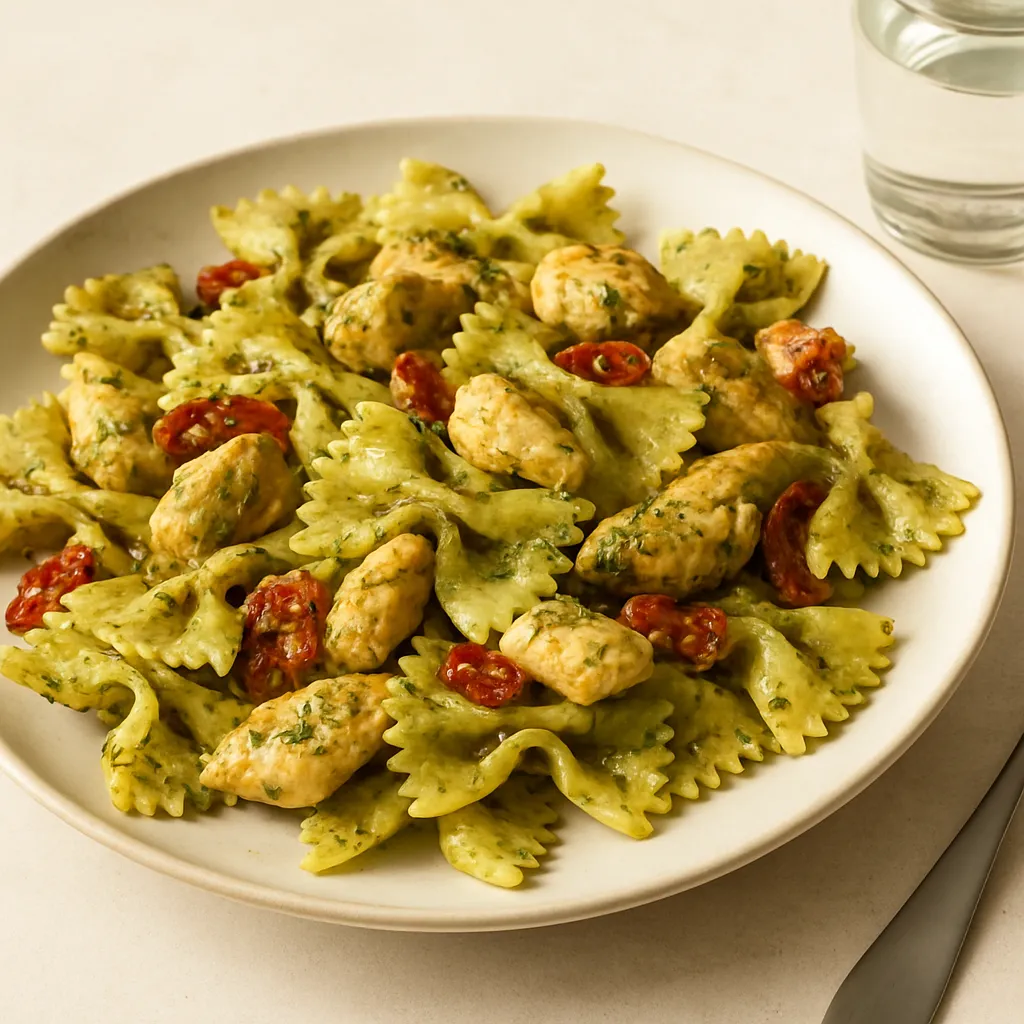 Pasta met Pesto en Kip