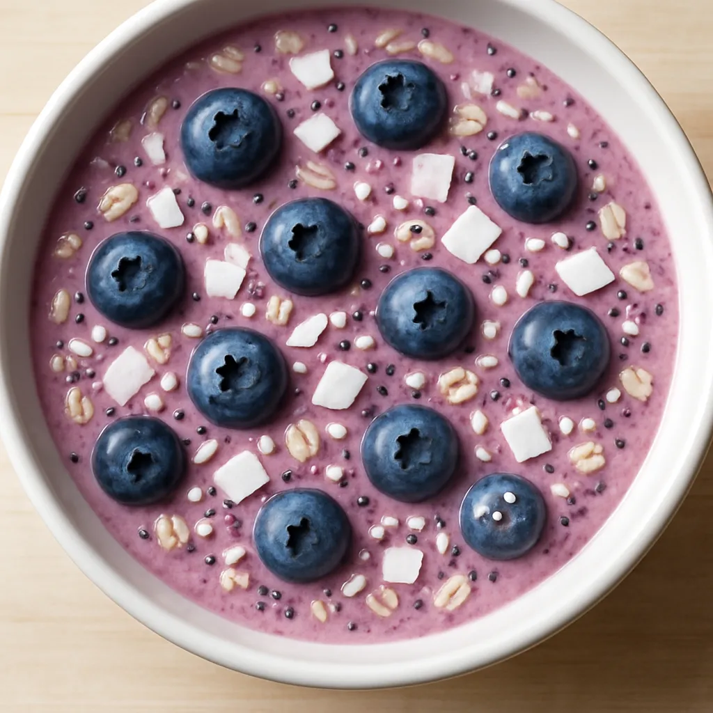 Smoothie met Havermout en Blauwe Bessen