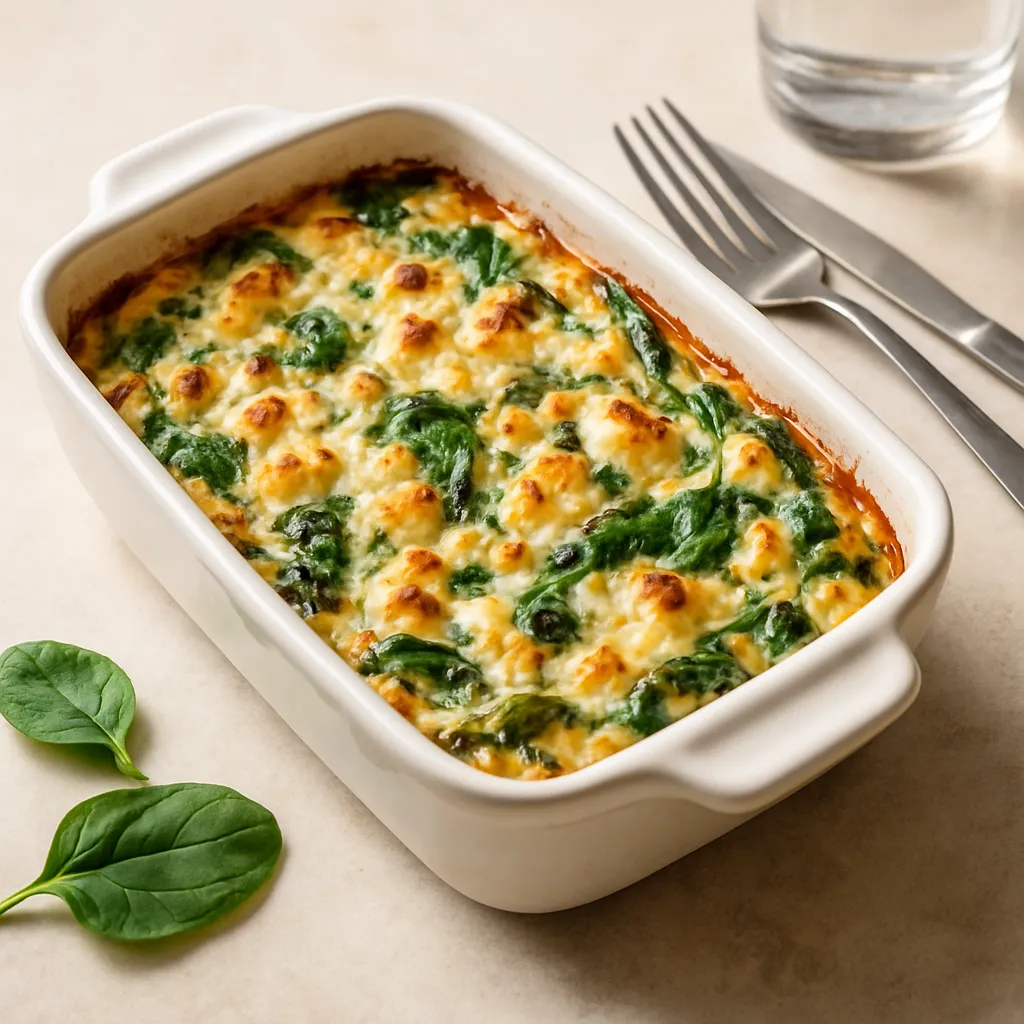Spinazie-Cottage Cheese Ovenschotel